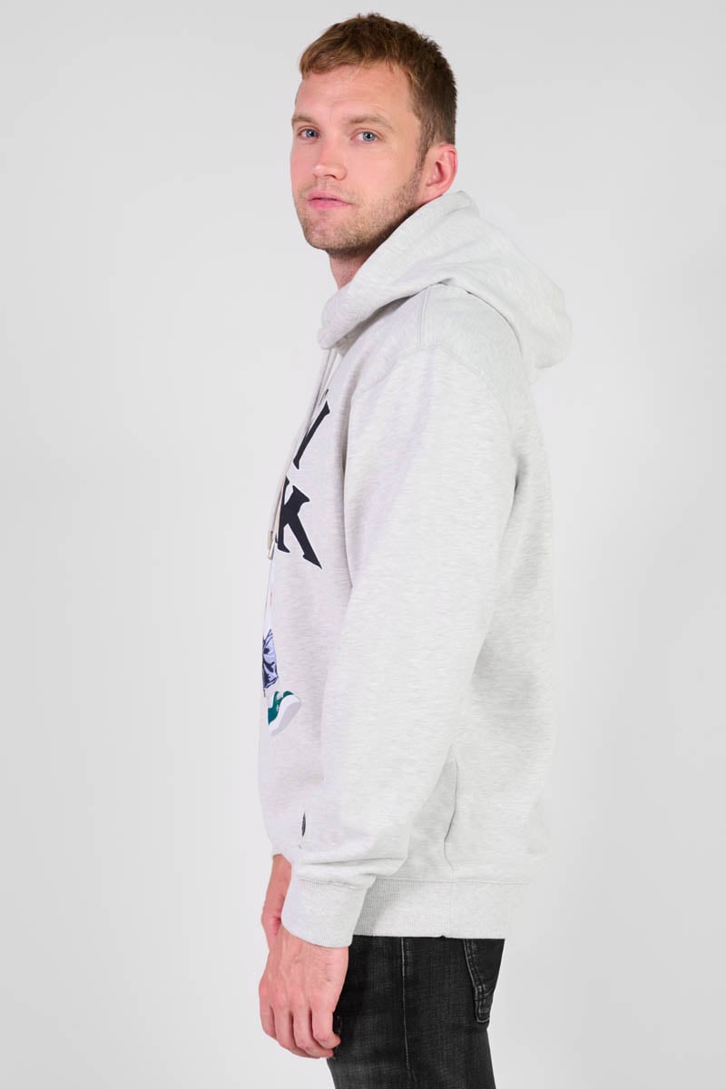 Sweat à capuche Lam gris