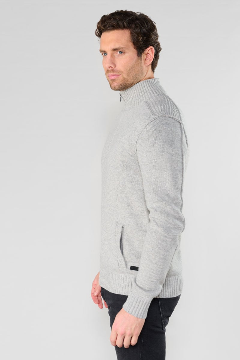 Cardigan zippé Laya gris
