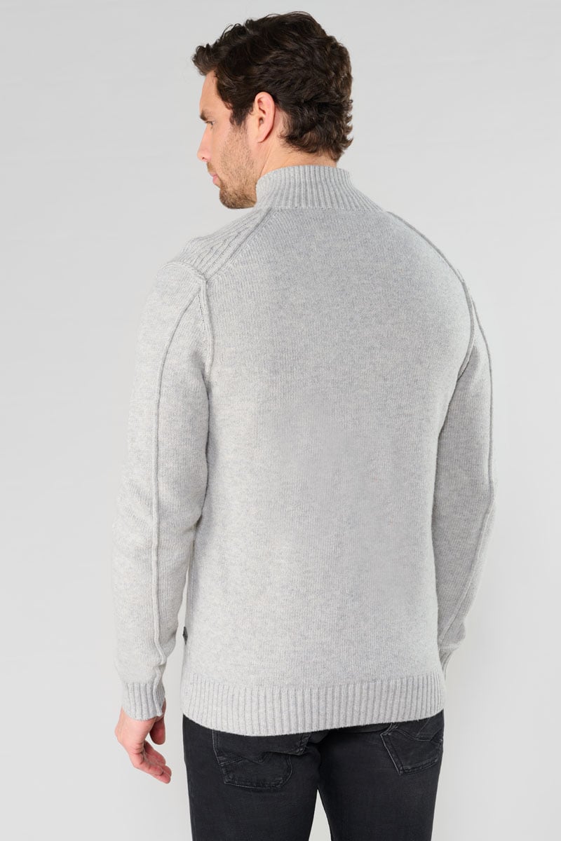 Cardigan zippé Laya gris