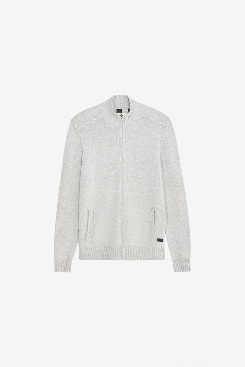 Cardigan zippé Laya gris