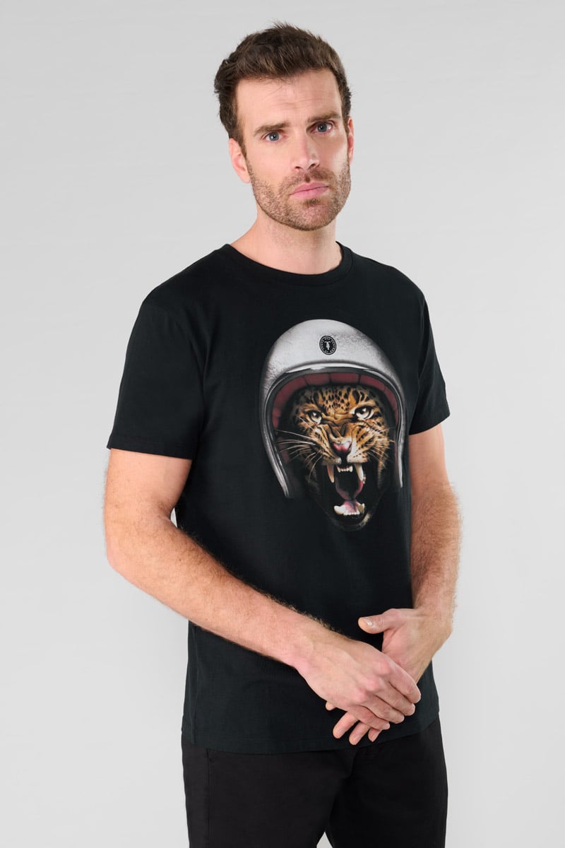 T-shirt Seth noir imprimé