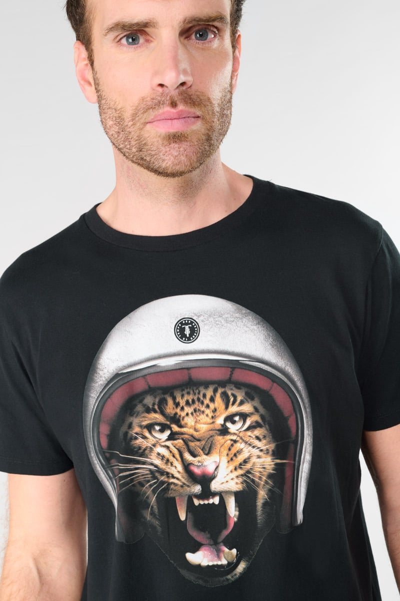 T-shirt Seth noir imprimé