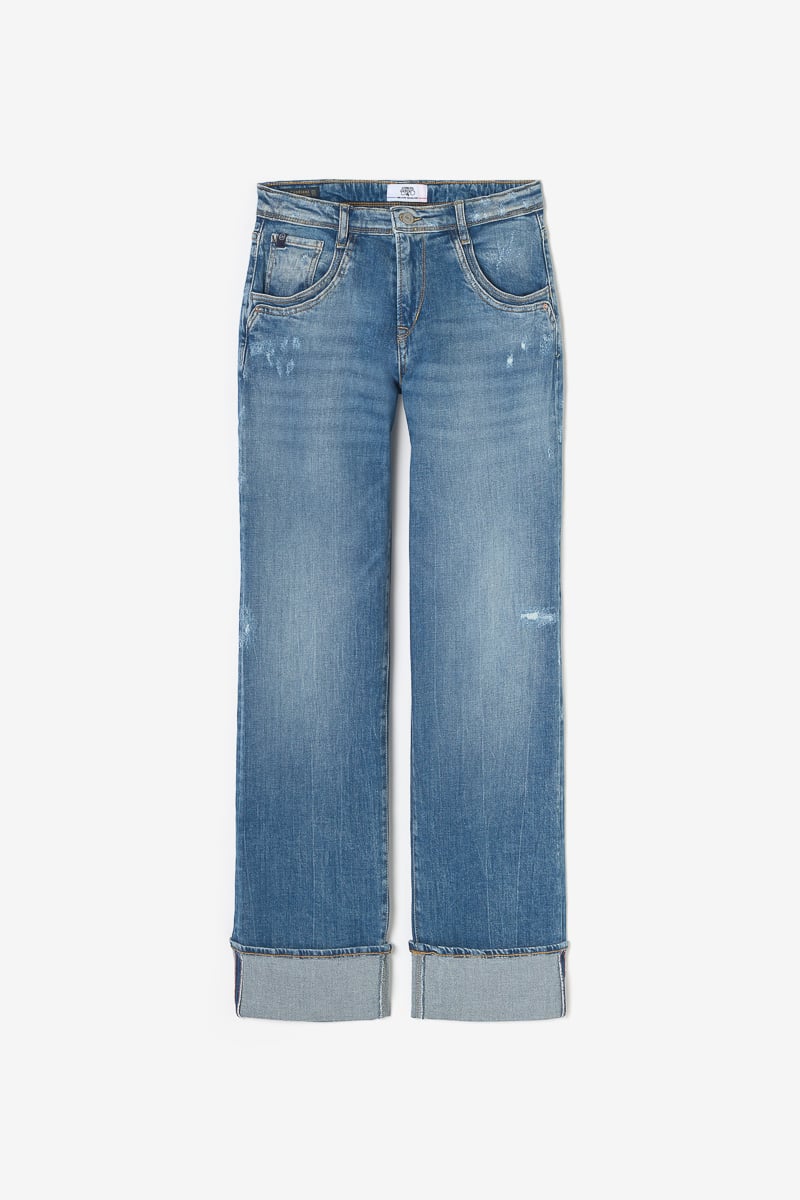Jeans 400/28 loose Revers taille haute destroy bleu N°3