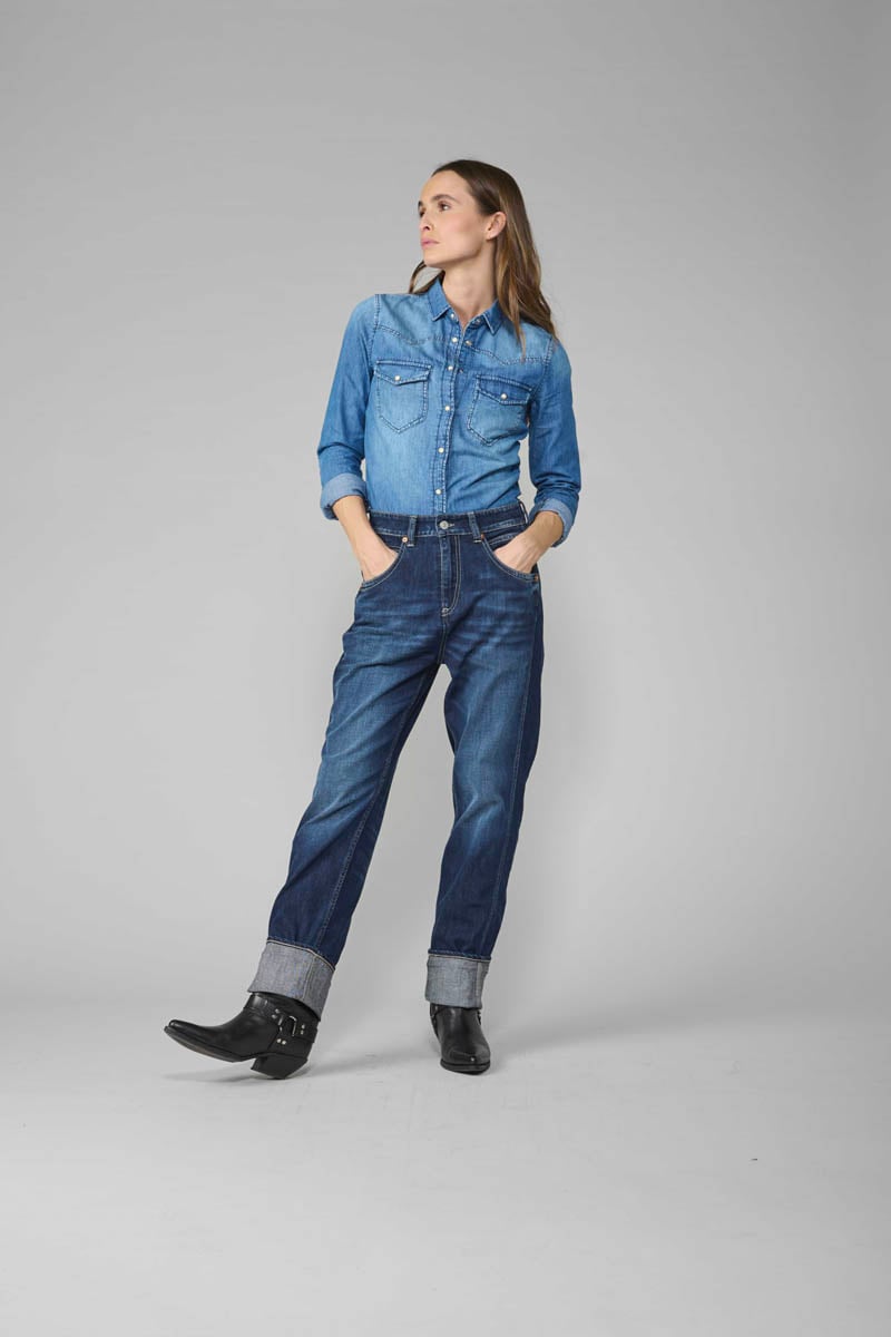 Pantalon taille haute slim femme chic clearance