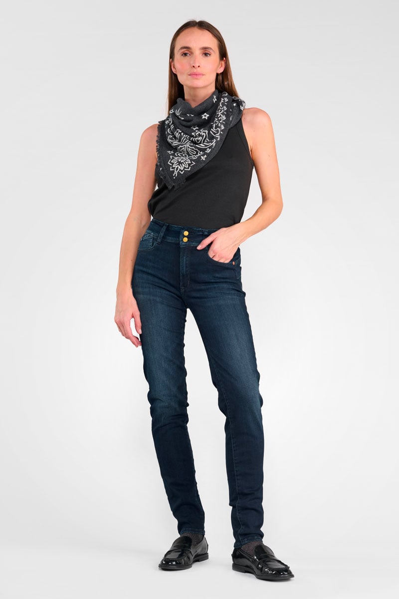 Jeans pulp slim Adams taille haute bleu-noir N°1