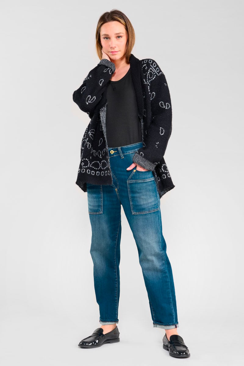 Jeans boyfit Cosy Pocket 7/8ème bleu N°2