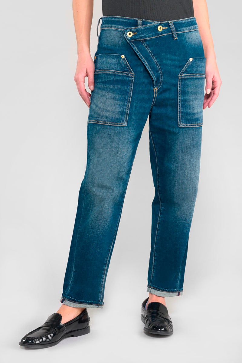 Jeans boyfit Cosy Pocket 7/8ème bleu N°2