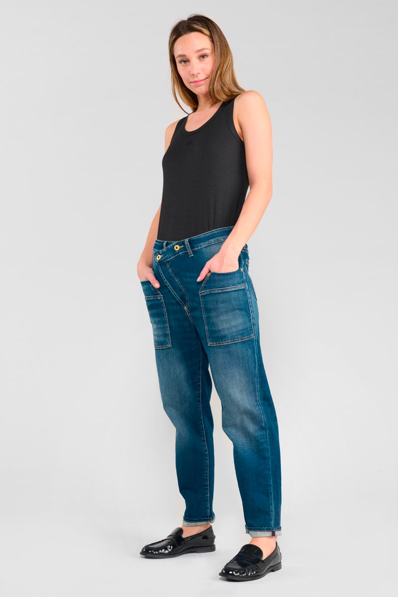 Jeans boyfit Cosy Pocket 7/8ème bleu N°2