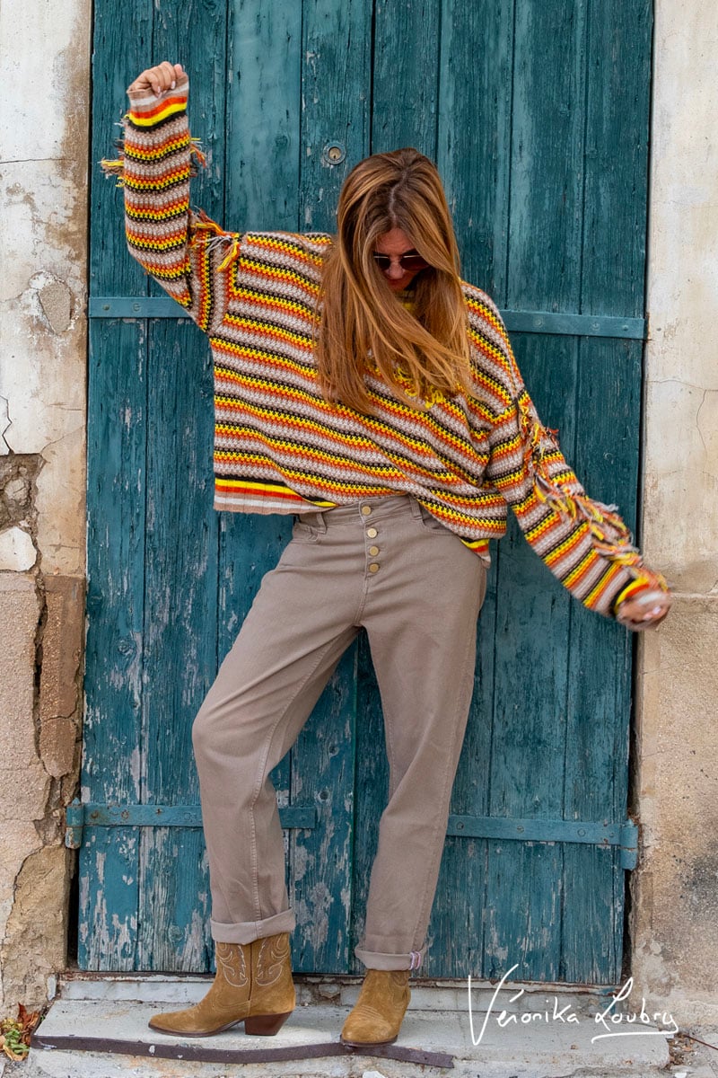 James 400/60 girlfriend by Véronika Loubry jeans taille haute marron