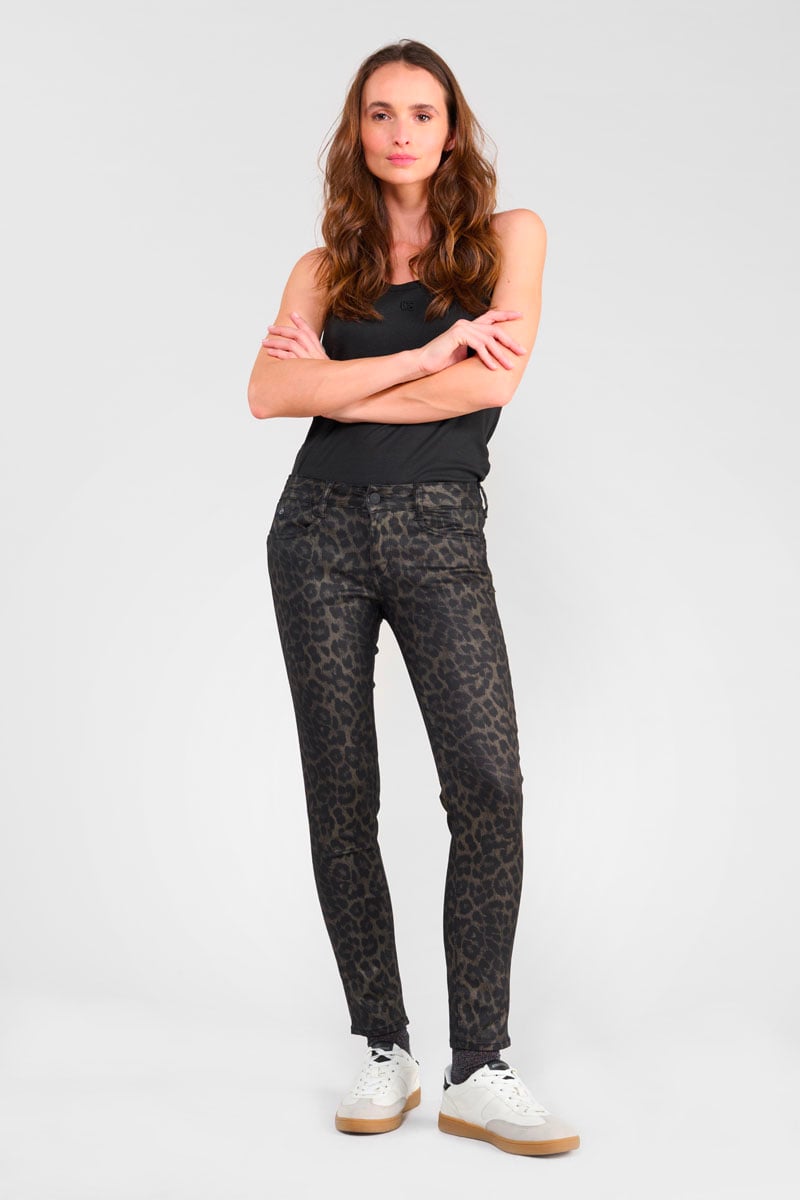 Pantalon pulp slim Leo 7/8ème enduit 