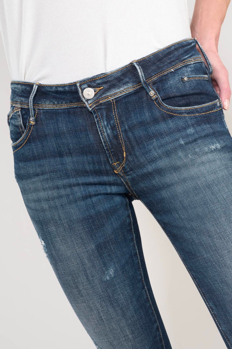 Jeans pulp slim Sally 7/8ème destroy bleu N°1