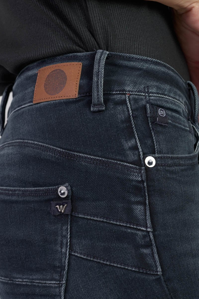 Jeans pulp regular Zep taille haute 7/8ème bleu-noir N°1