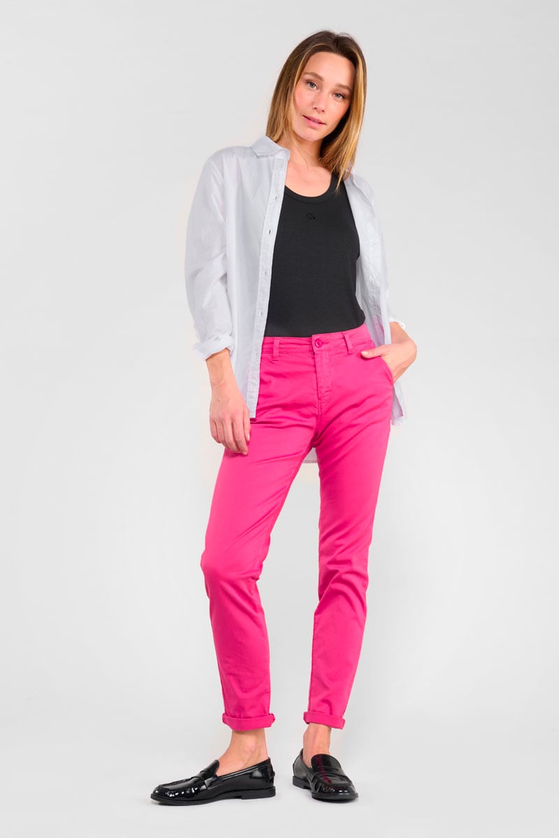Pantalon chino Dyli6 vieux rose