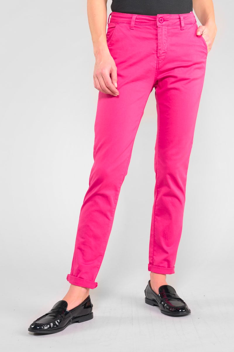 Pantalon chino Dyli6 vieux rose