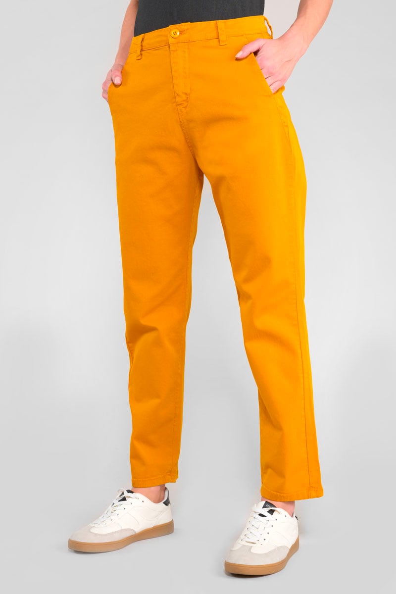 Pantalon chino Erle moutarde