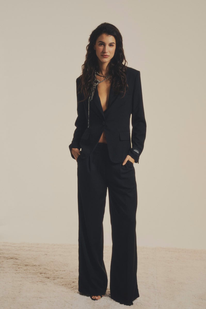 Pantalon Every noir à rayures