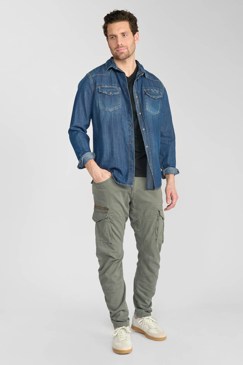 Pantalon cargo Kuroo gris vert