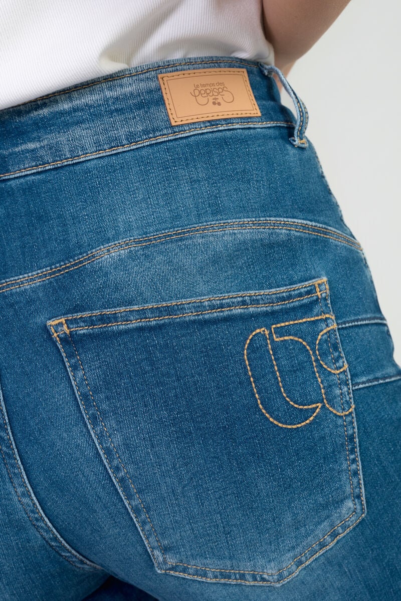 Jeans pulp wide leg Zaho taille haute 7/8ème bleu N°3