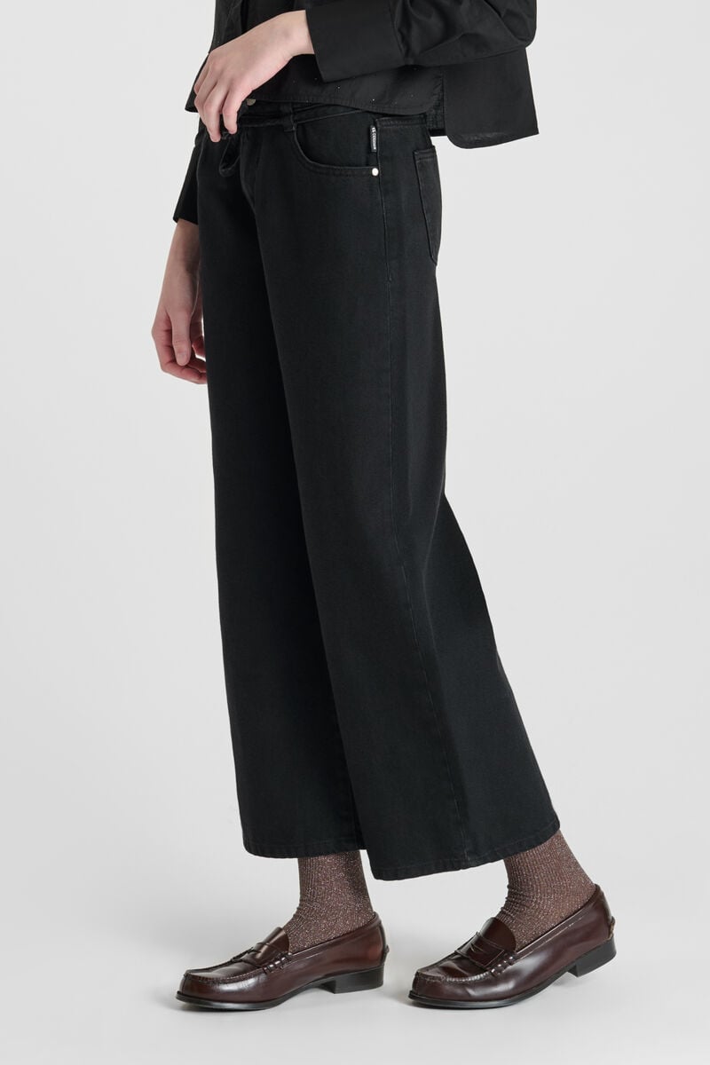 Jeans wide leg Alexgi taille haute noir N°0