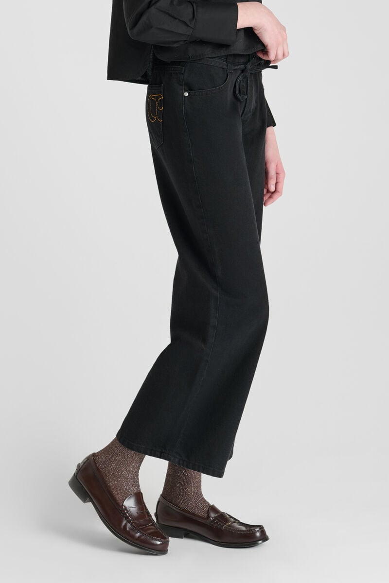 Jeans wide leg Alexgi taille haute noir N°0