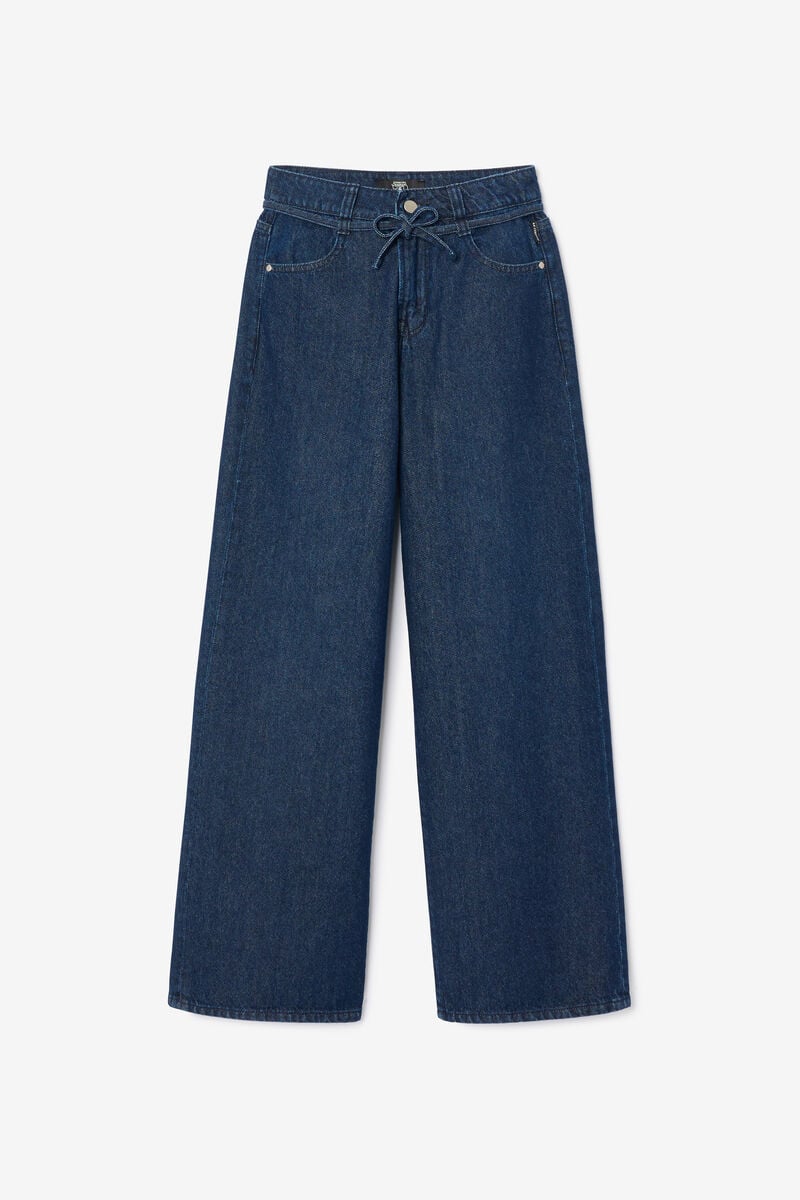 Jeans wide leg Alexgi taille haute bleu N°0