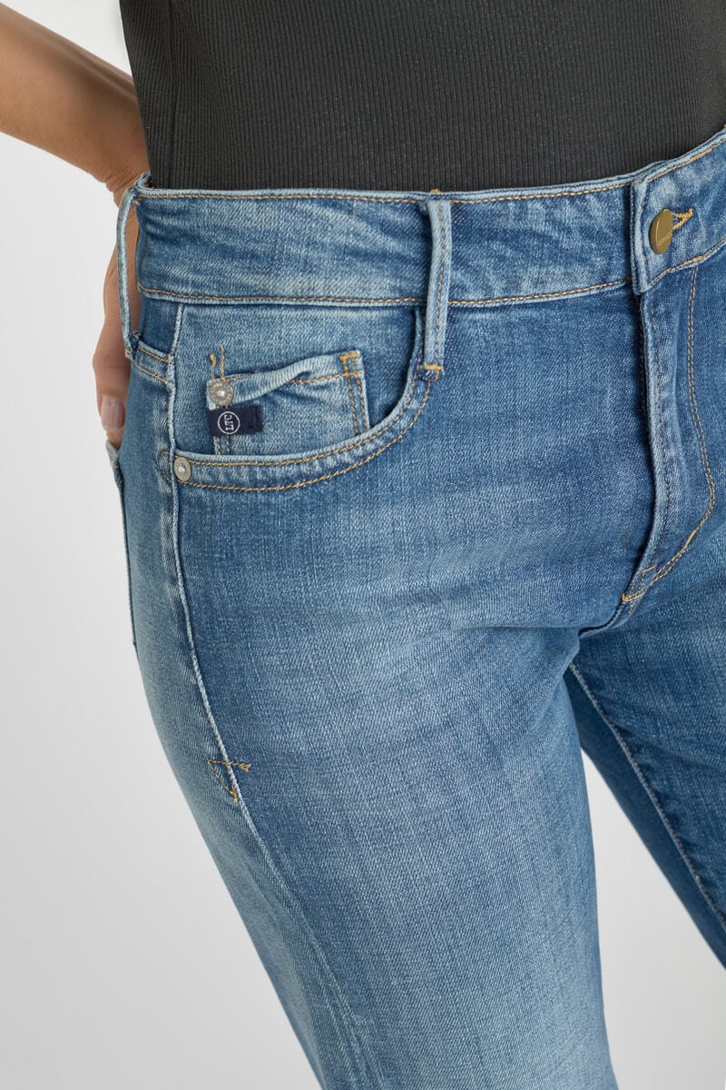 Jeans 400/18 mom Basic taille haute 7/8ème bleu N°4