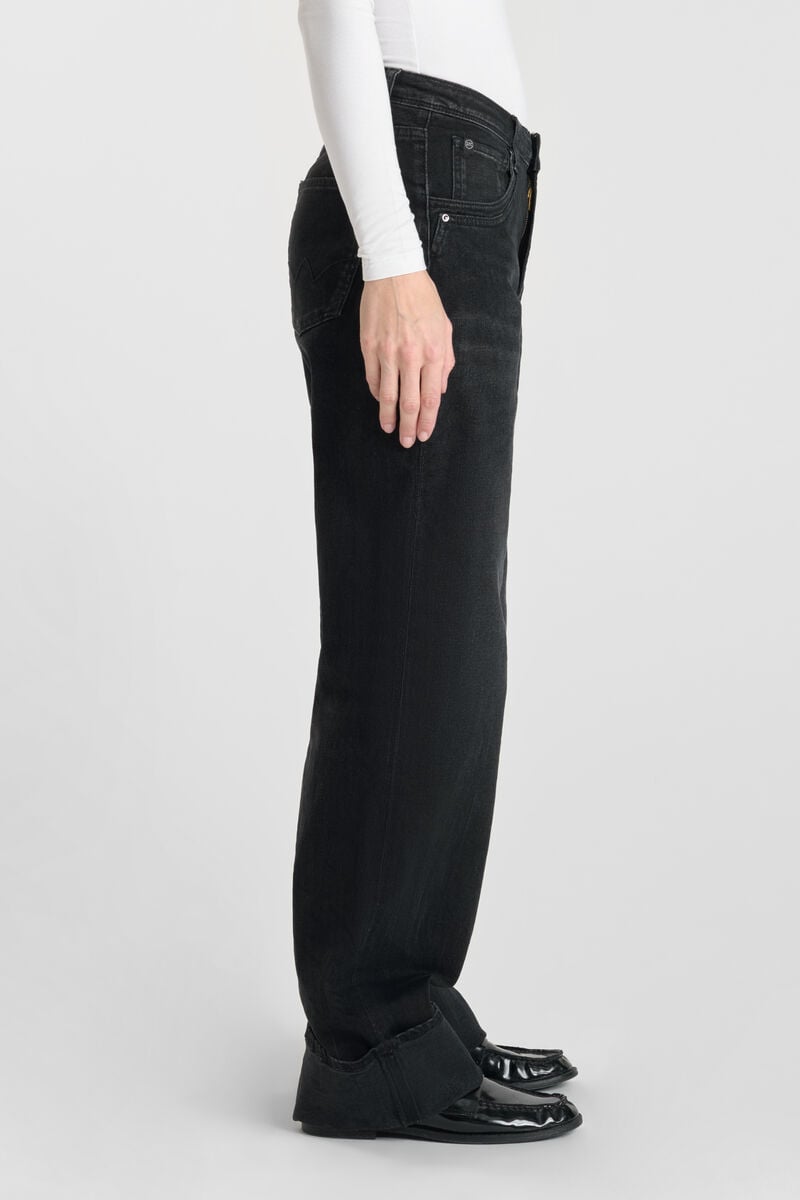 Jeans 400/28 loose Revers taille haute noir N°1