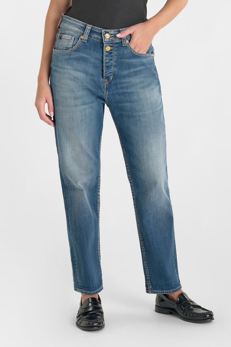 Jeans 400/60 girlfriend Clelia taille haute bleu N°3
