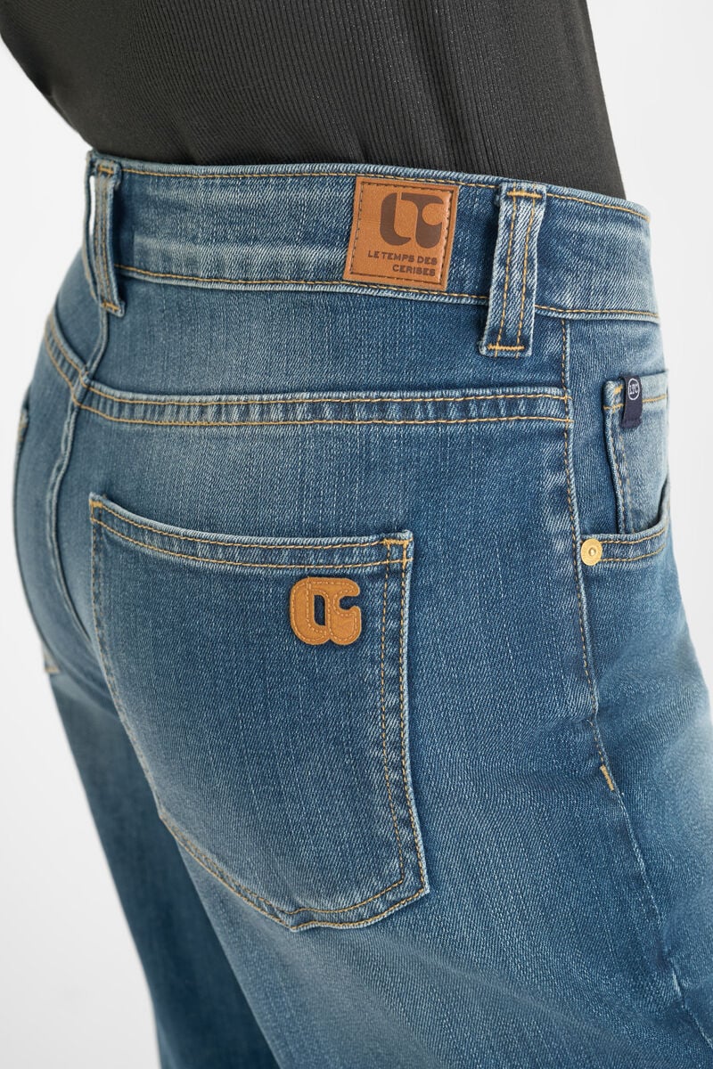 Jeans 400/60 girlfriend Clelia taille haute bleu N°3