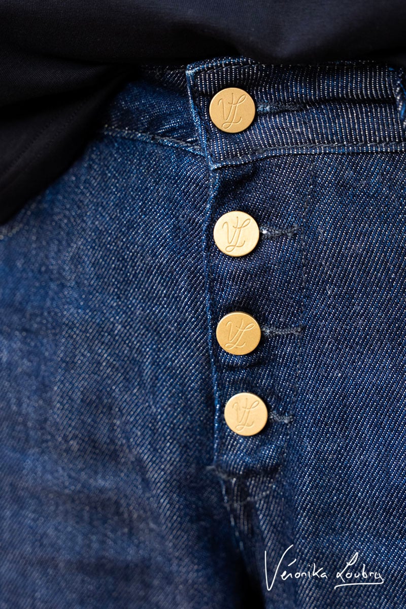 James 400/60 girlfriend by Véronika Loubry jeans taille haute en tencel bleu foncé