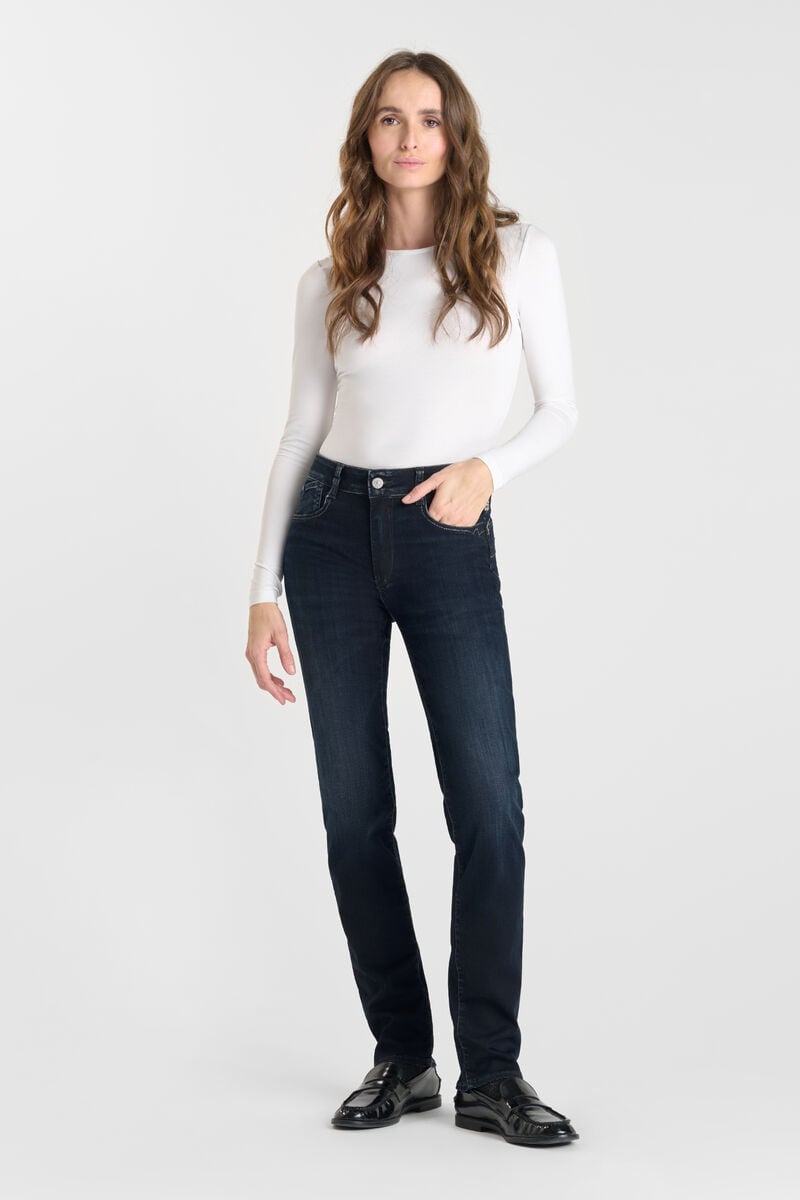 Jeans pulp regular Lidia taille haute bleu-noir N°1