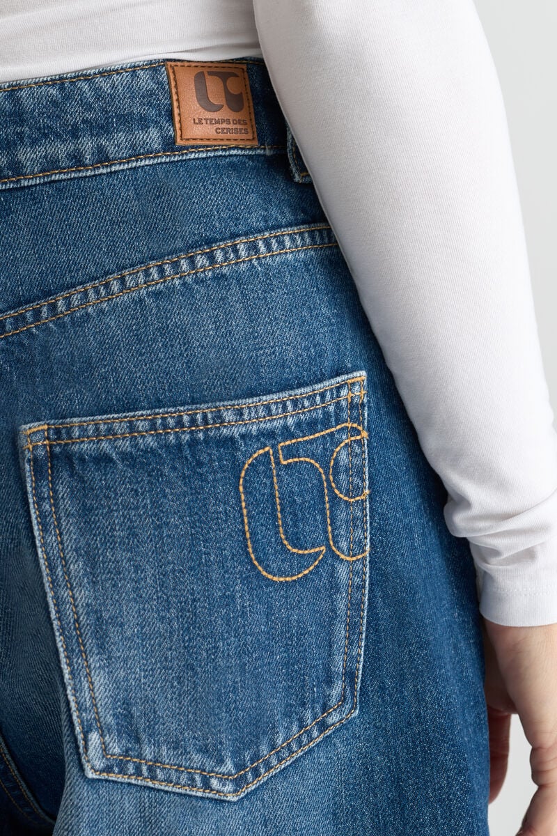 Jeans extra wide leg taille haute bleu N°3