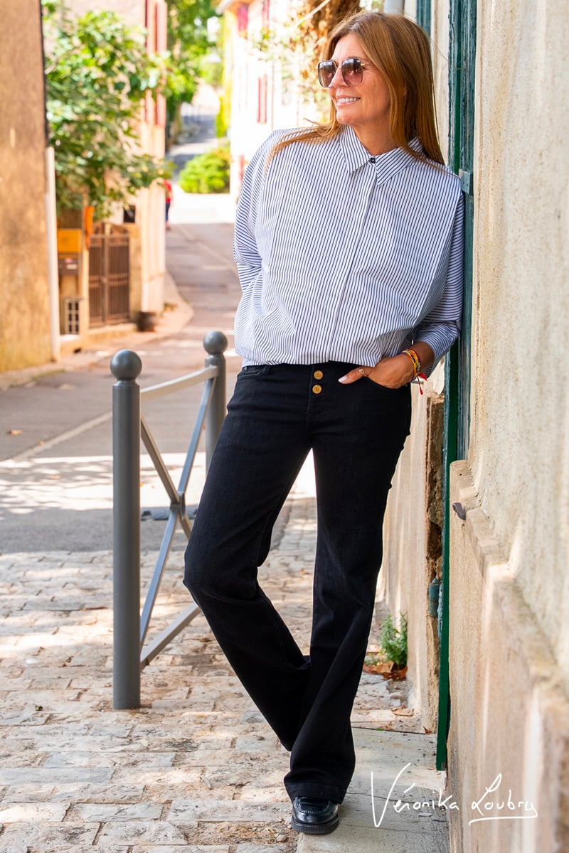 Patricia flare by Véronika Loubry jeans noir 