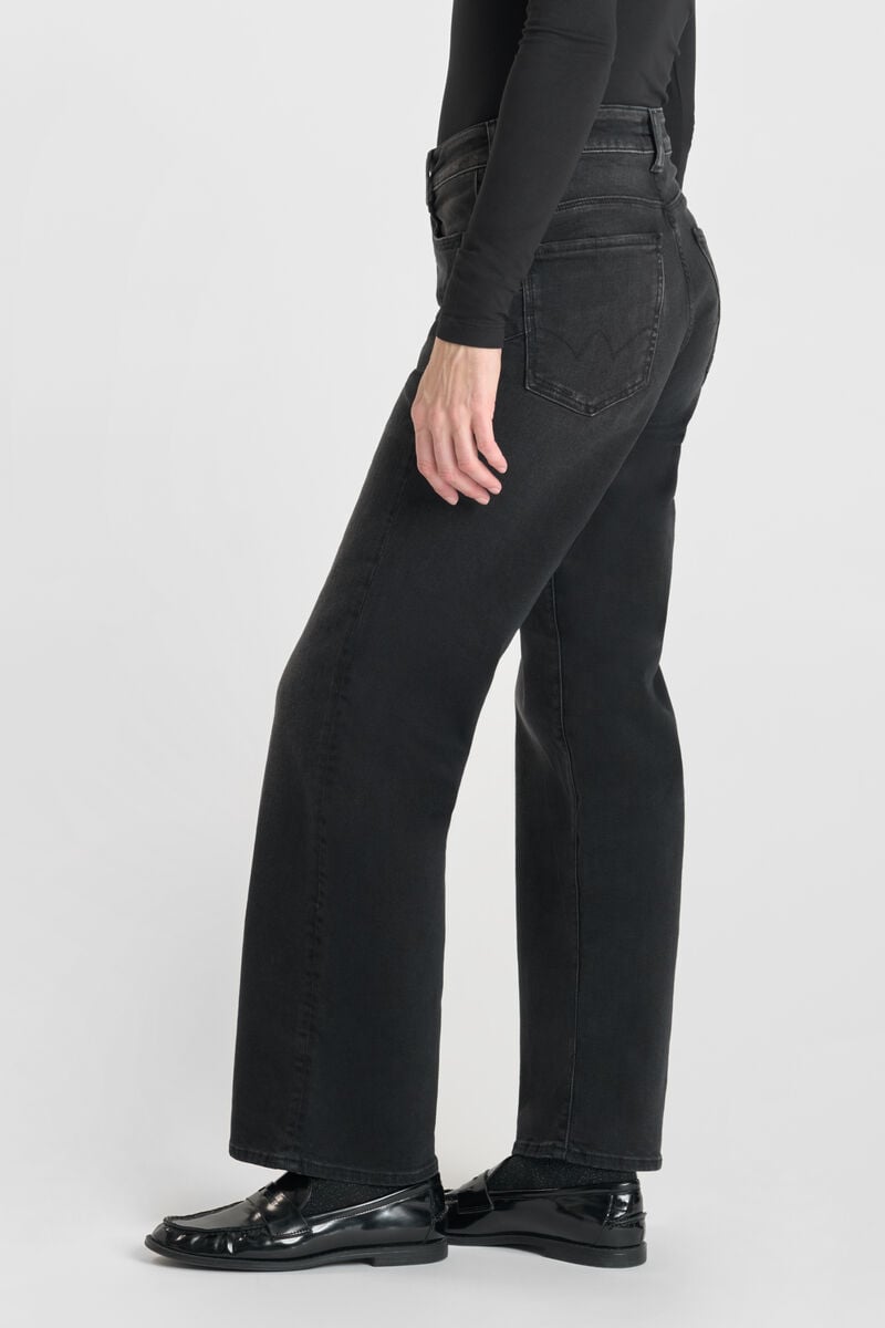 Jeans pulp wide leg taille haute 7/8ème noir N°1