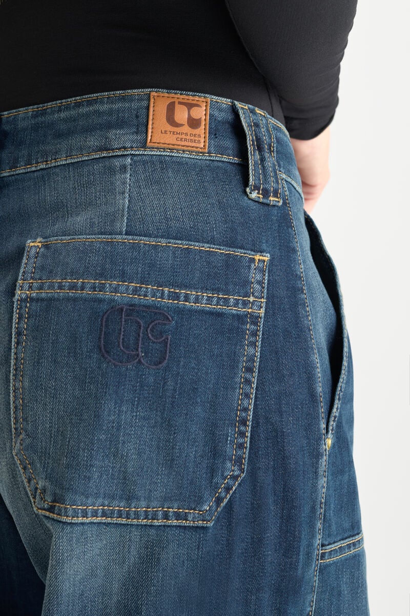 Jeans wide leg Woldy taille haute bleu N°3