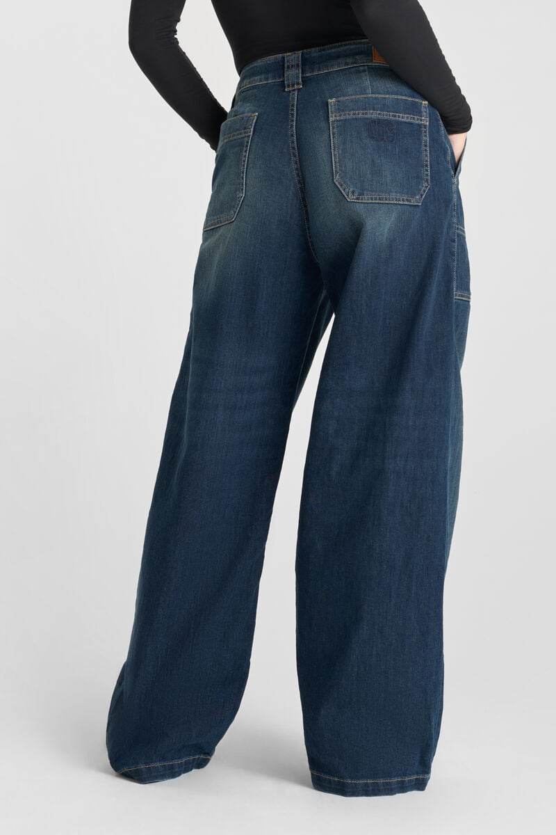 Jeans wide leg Woldy taille haute bleu N°3
