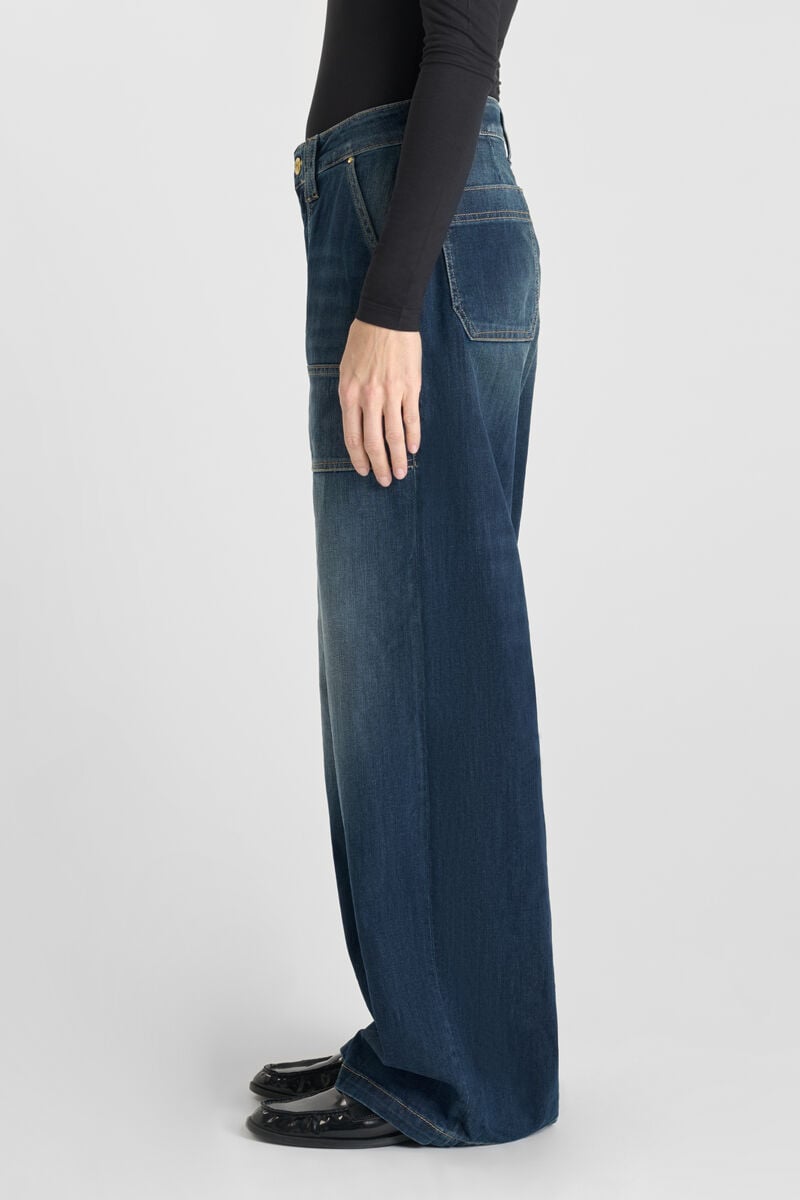 Jeans wide leg Woldy taille haute bleu N°3