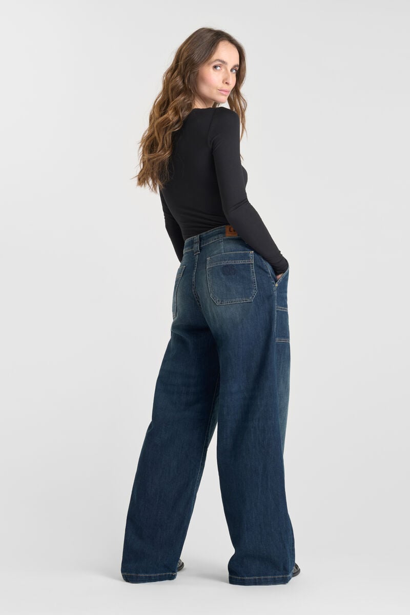 Jeans wide leg Woldy taille haute bleu N°3