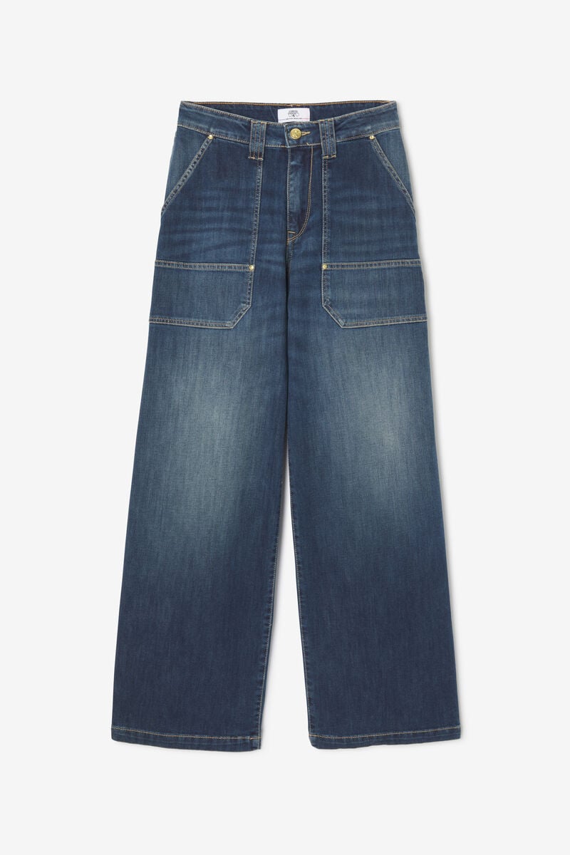 Jeans wide leg Woldy taille haute bleu N°3