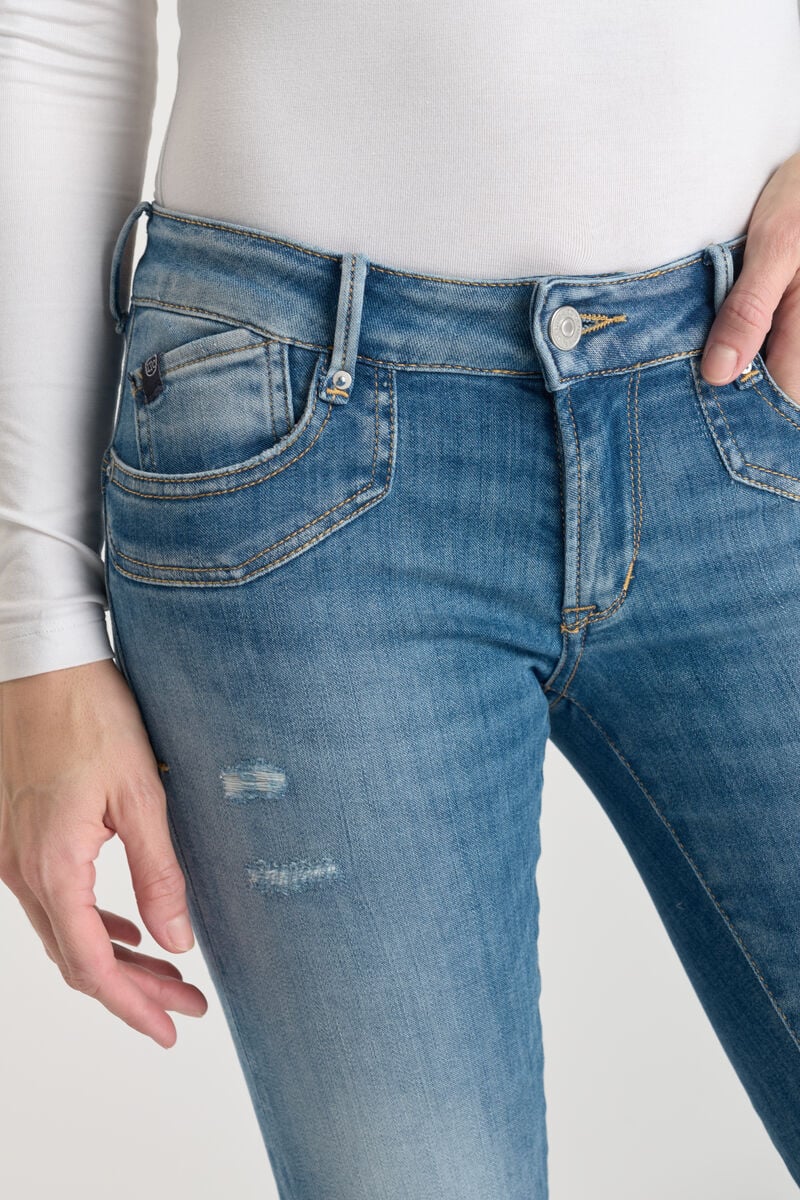 Jeans pulp slim Yulo 7/8ème destroy bleu N°3