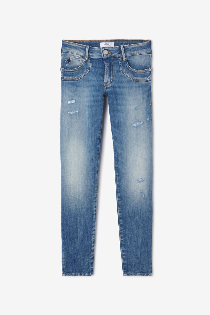Jeans pulp slim Yulo 7/8ème destroy bleu N°3