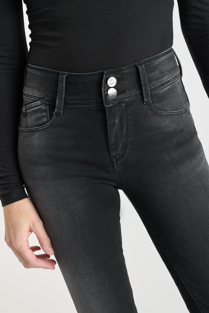 Jeans ultra pulp slim Yuto taille haute noir N°1