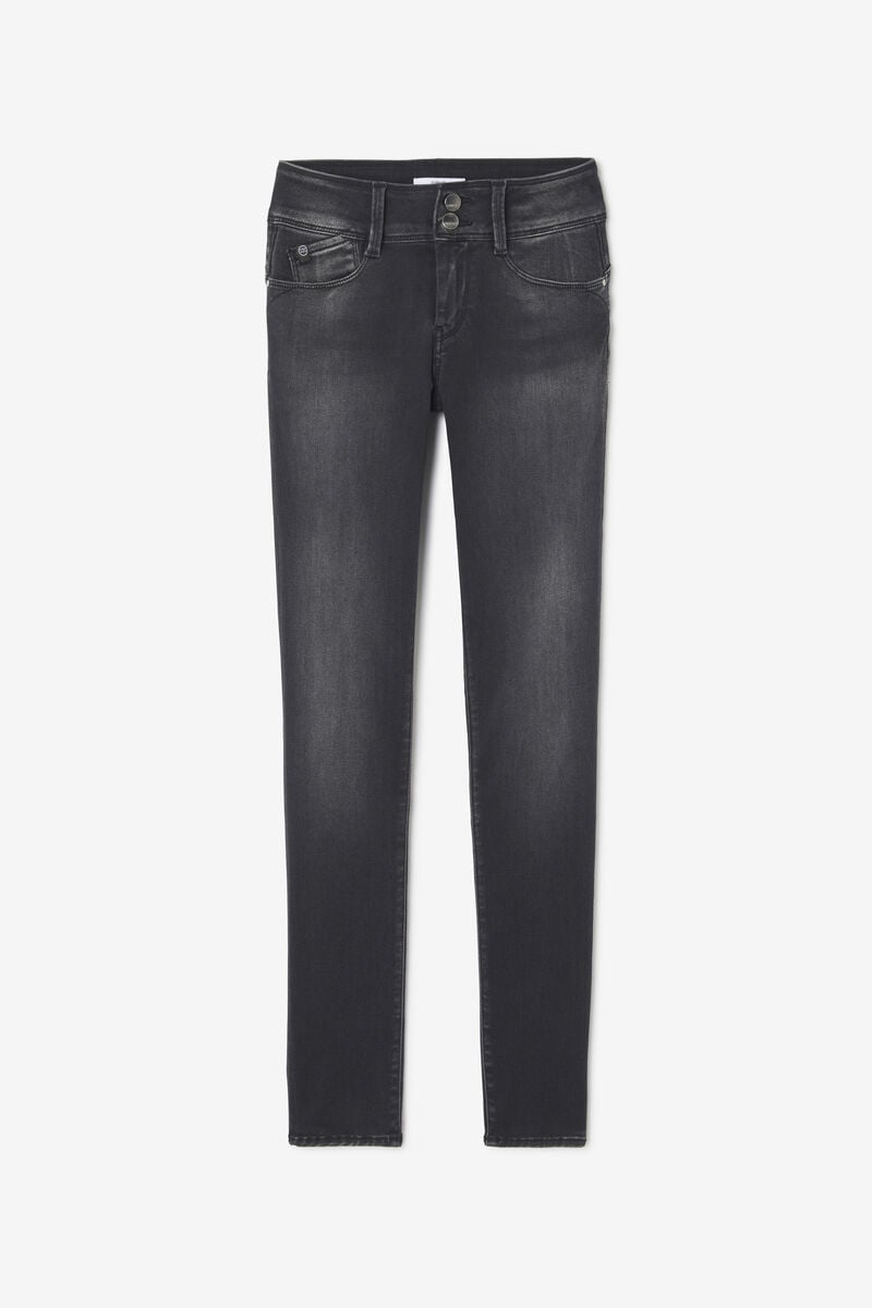 Jeans ultra pulp slim Yuto taille haute noir N°1