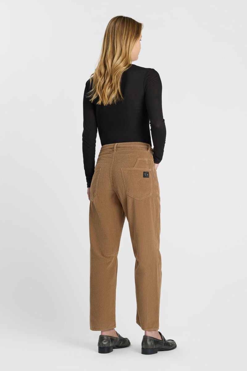 Pantalon balloon Madie en velours camel   
