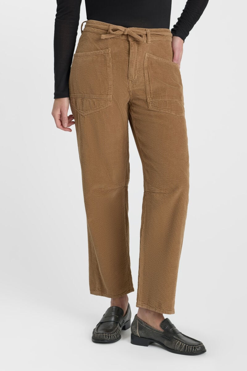Pantalon balloon Madie en velours camel   