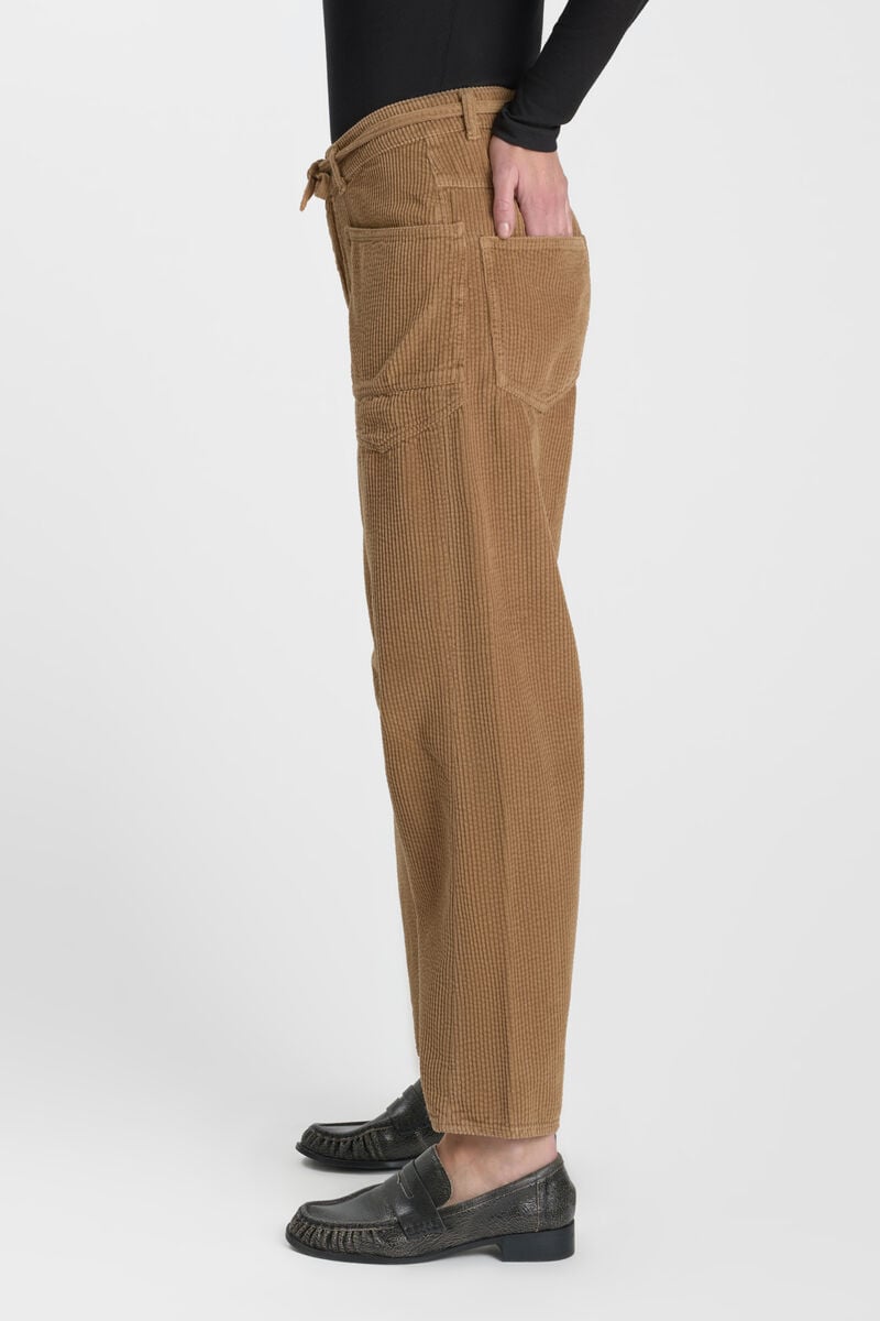 Pantalon balloon Madie en velours camel   