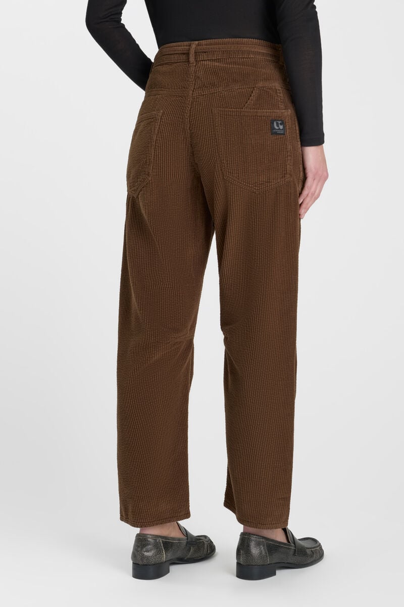 Pantalon balloon Madie en velours marron    