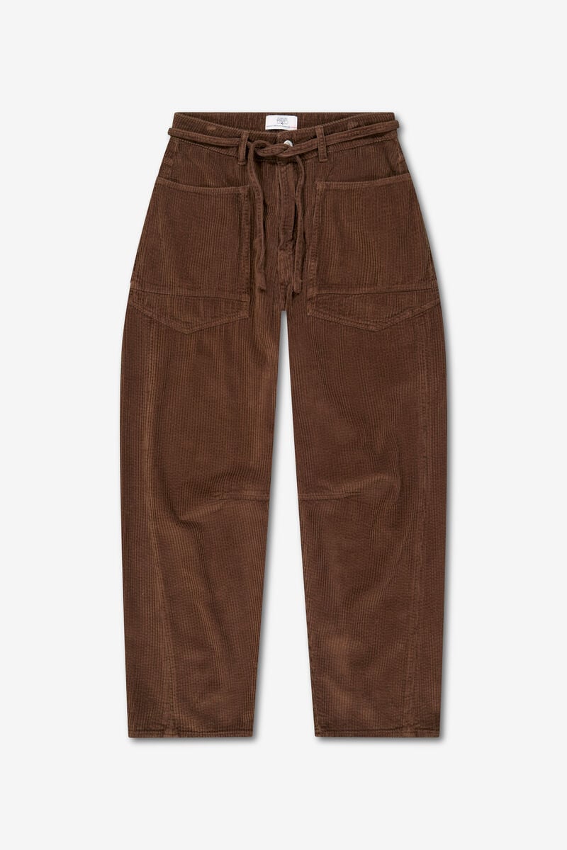 Pantalon balloon Madie en velours marron    