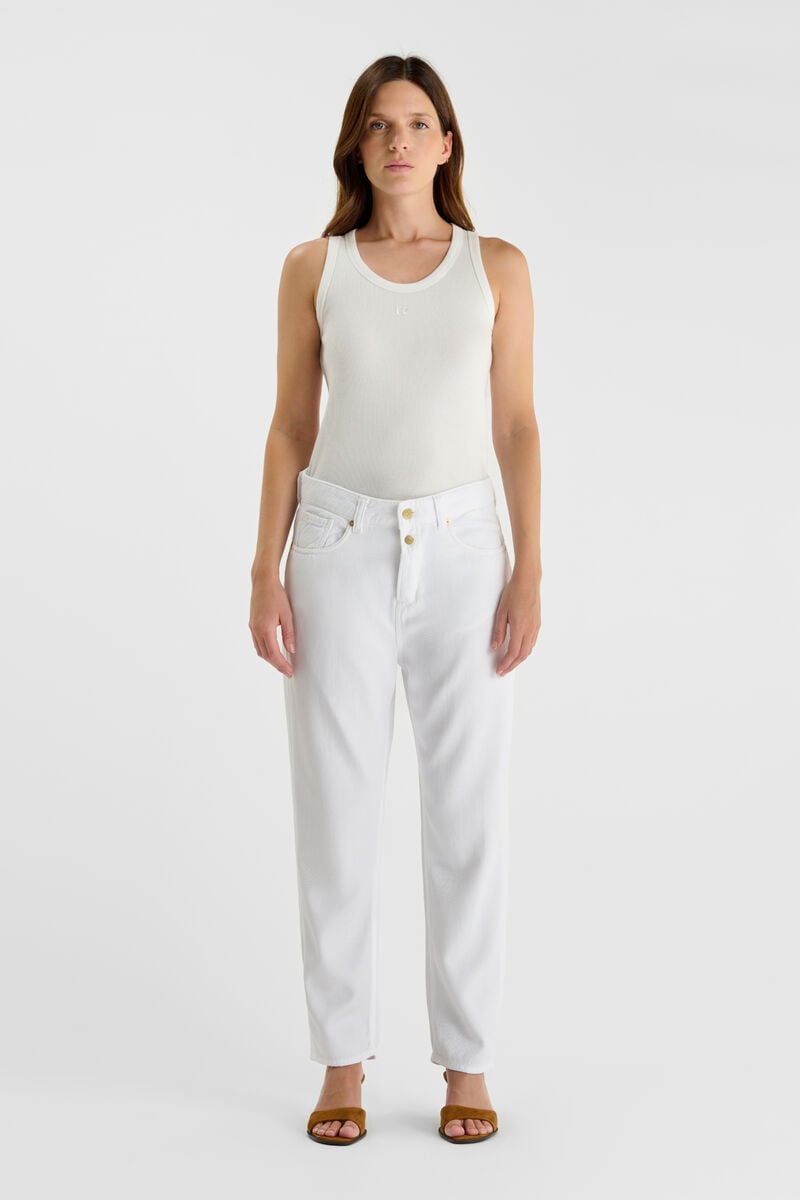 Jeans 400/60 girlfriend Riki tencel blanc