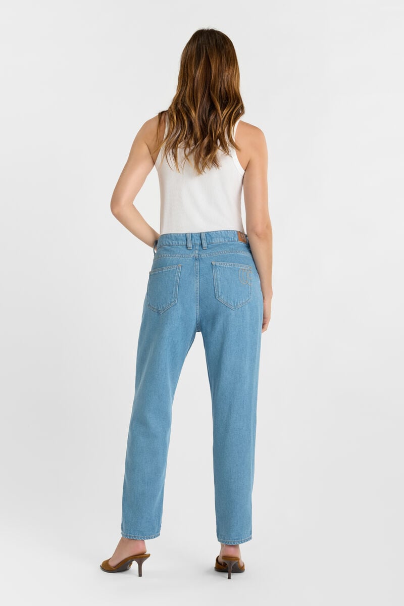 Jeans 400/60 girlfriend Riki tencel bleu